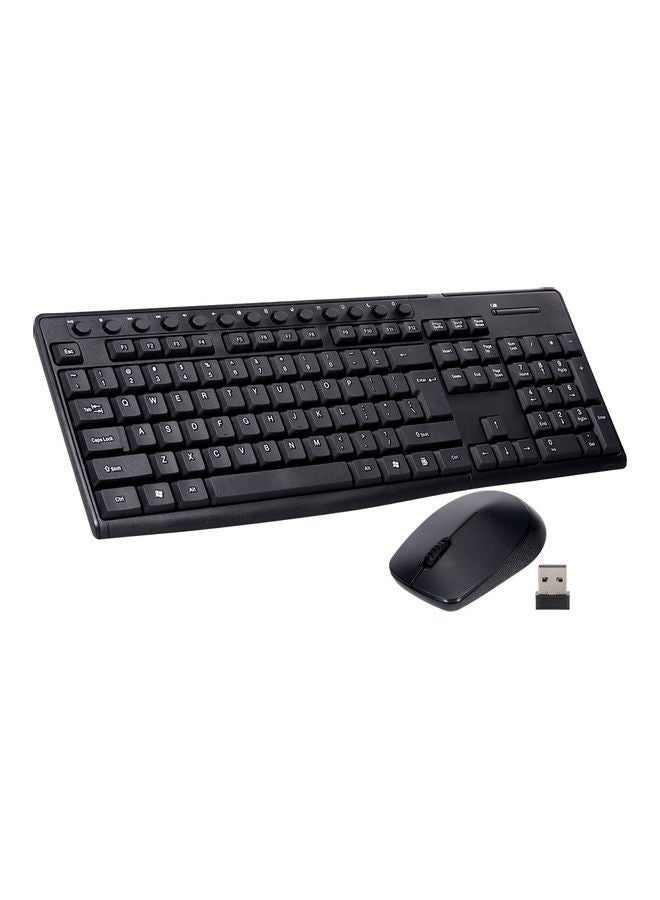 NIBEMINENT Wireless Mouse and Keyboard Combo Black - Image 1