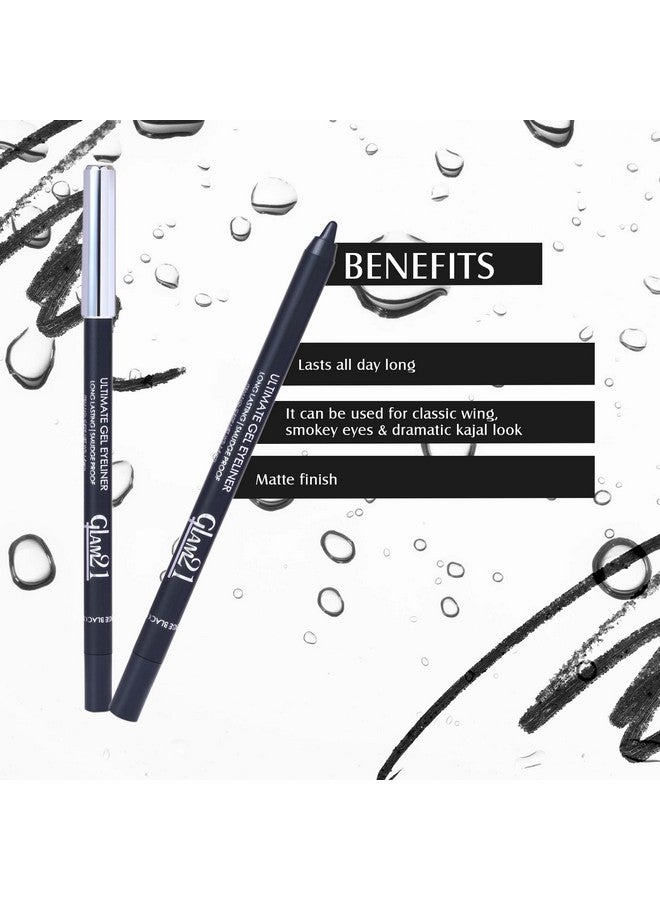 Glam 21 Glam21 Gel Eyeliner Long Lasting Kajal | Smudge Proof | Highly Pigmented | Intense Black With Matte Finish |Create Unlimited Looks|Glides Smoothly | Waterproof | 1.5 Gm - Image 3