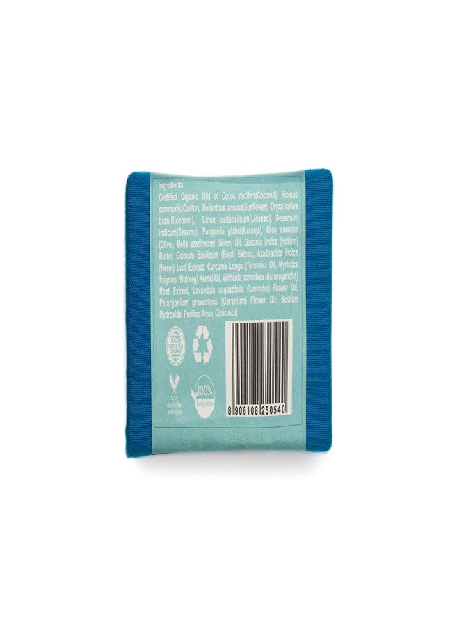 راستيك أرت صابون أشواغاندا من روستيك آرت | حماية من التلوث في المناطق الحضرية | النيم، الريحان، والكركم | للبشرة الجافة والحساسة | عضوي مصنوع يدويًا | للنساء والرجال | 100 غرام (عبوة من قطعتين) - Image 4