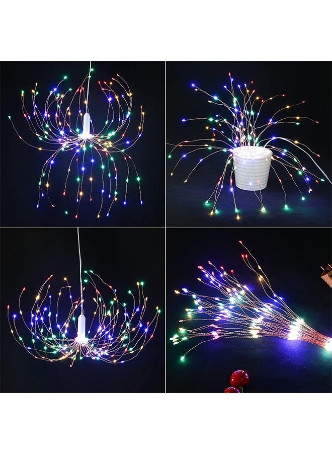 JCB CHIC أضواء خيطية بالطاقة الشمسية 120LED خارجية من الأسلاك النحاسية 120LED أضواء خرافية بأسلاك نحاسية مقاومة للماء ومضيئة بالنجوم لغرفة النوم وحفلات الزفاف في الحديقة وحفلات الزفاف ومهرجانات الأعياد 2Pack (120LED، ملونة - بطارية) - Image 3