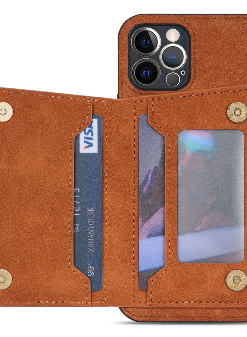 Loquat Suitable For IPhone Line Stitching Protective Cover Leather Case - Image 2