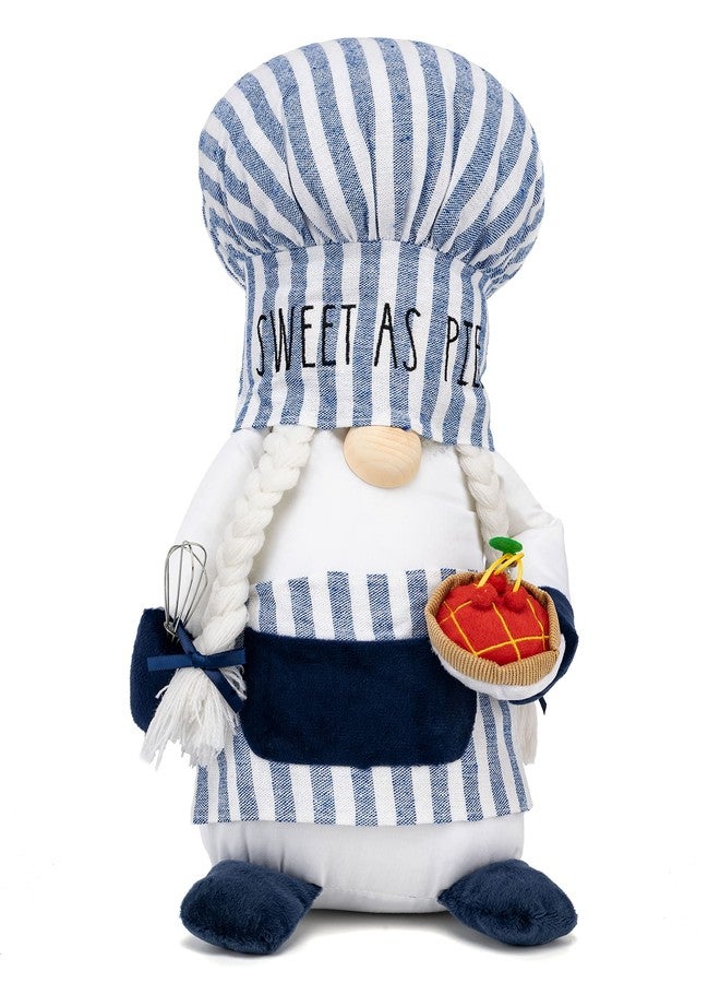 Rae Dunn Kitchen Gnome - Baking & Cooking Theme Decoration - Farmhouse Kitchen Decor - Women's Gift - Stuffed Gnome Plush Shelf Figurine - Sweet As Pie - Image 1