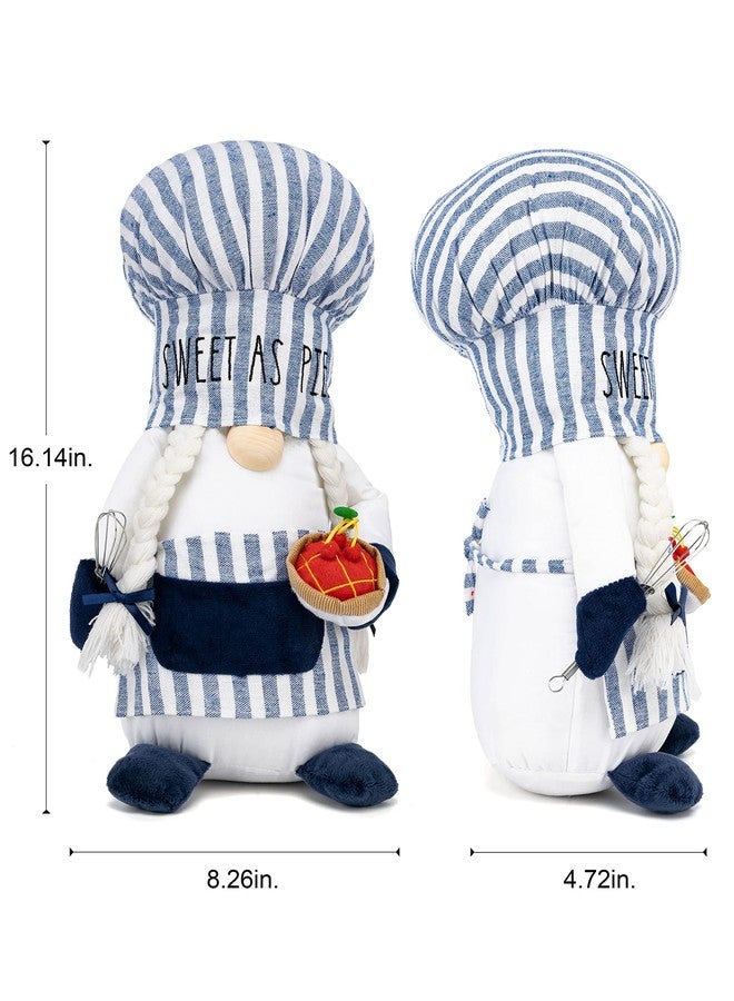 Rae Dunn Kitchen Gnome - Baking & Cooking Theme Decoration - Farmhouse Kitchen Decor - Women's Gift - Stuffed Gnome Plush Shelf Figurine - Sweet As Pie - Image 2