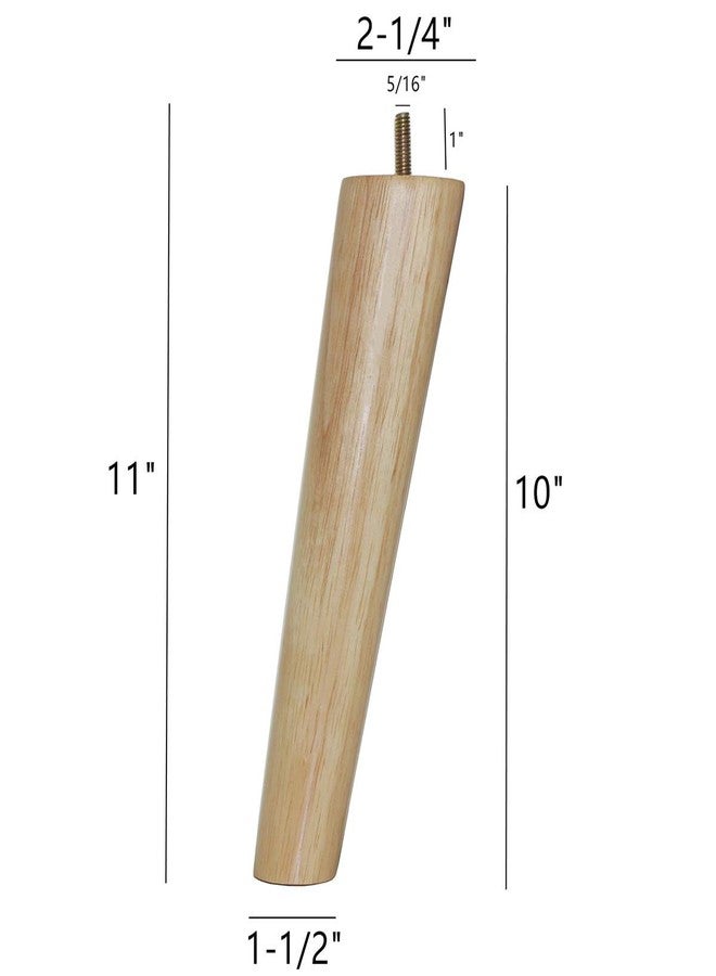 WEICHUAN Solid Rubber Wood Replacement Sofa Couch Chair Ottoman Loveseat Coffee Table Cabinet Furniture Wood Legs(10" Slant Set of 4) - Image 2