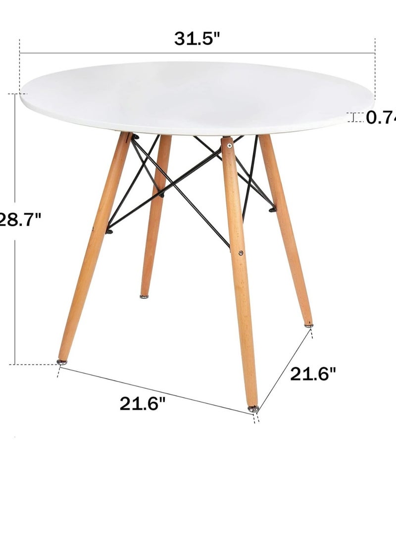 Generic Wooden Dining Table White/Beige  - Image 3