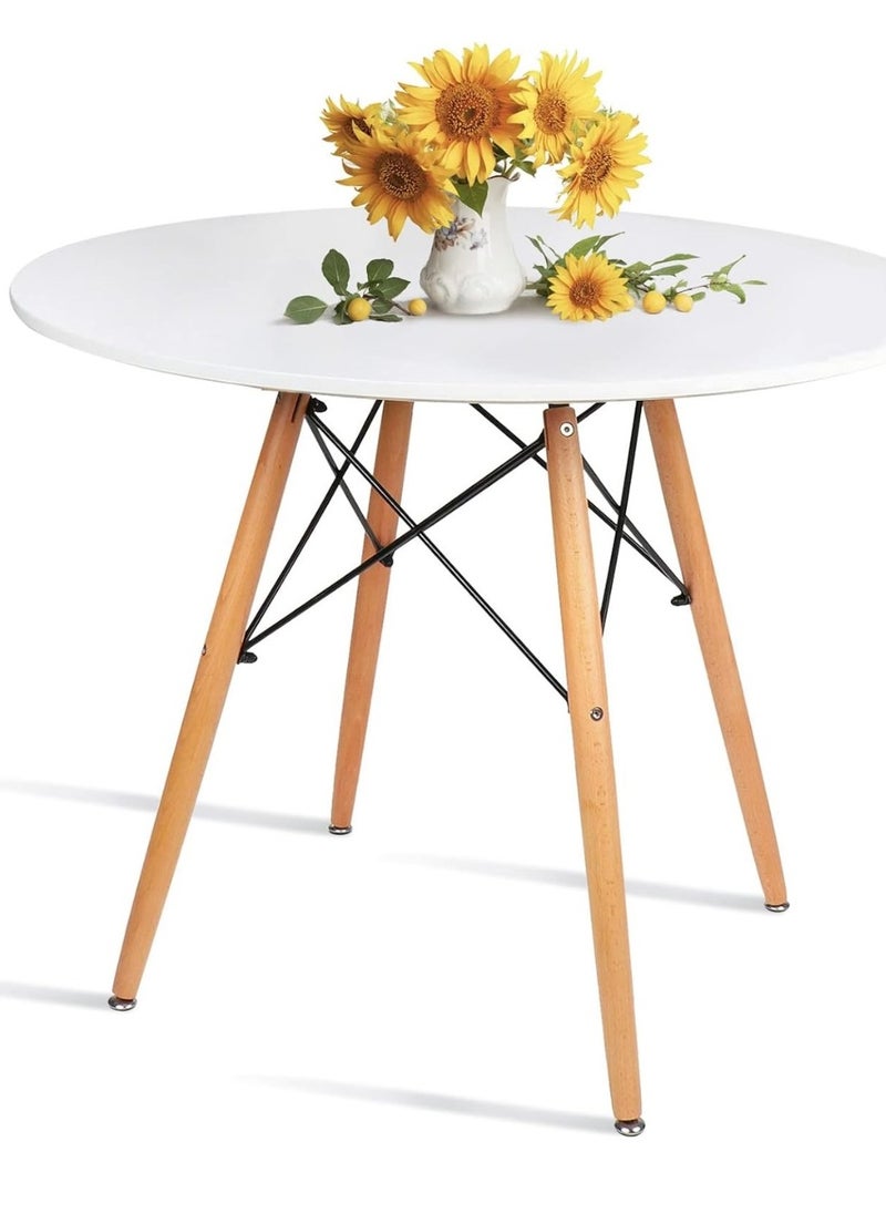 Generic Wooden Dining Table White/Beige  - Image 1