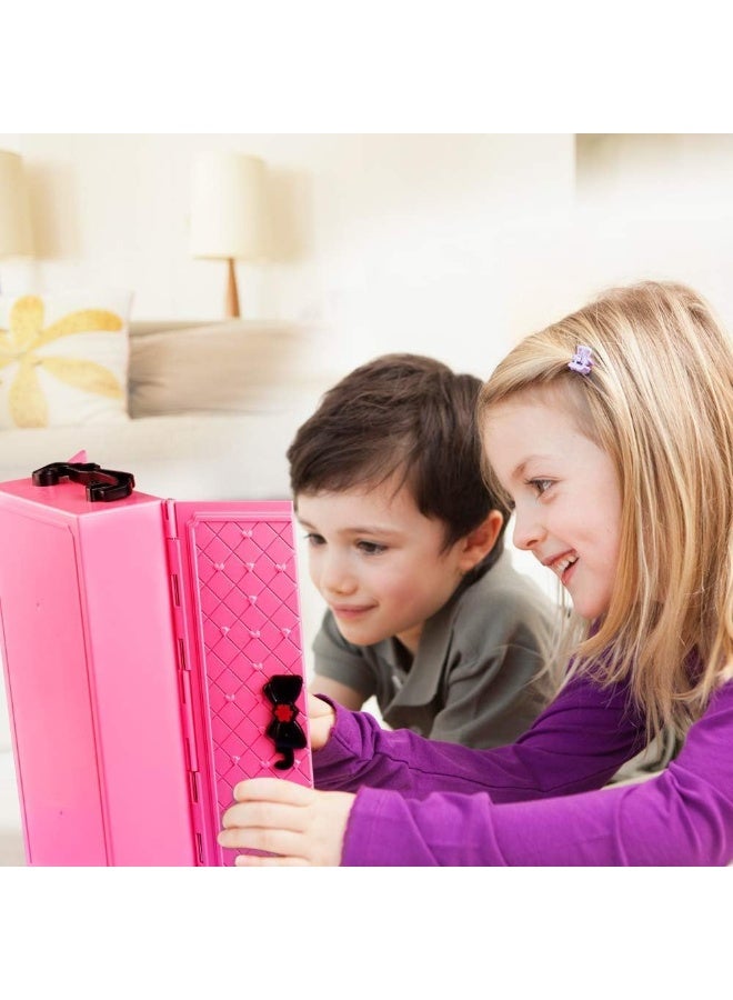 Soofam 11.5 Inch Girl Doll Closet Wardrobe with Clothes and Accessories Set, Doll Clothes and Accessories Closet Wardrobe Play set with Doll, Princess Gowns, Shoes,Hangers, Doll Dress up Toys for Girls - Image 4