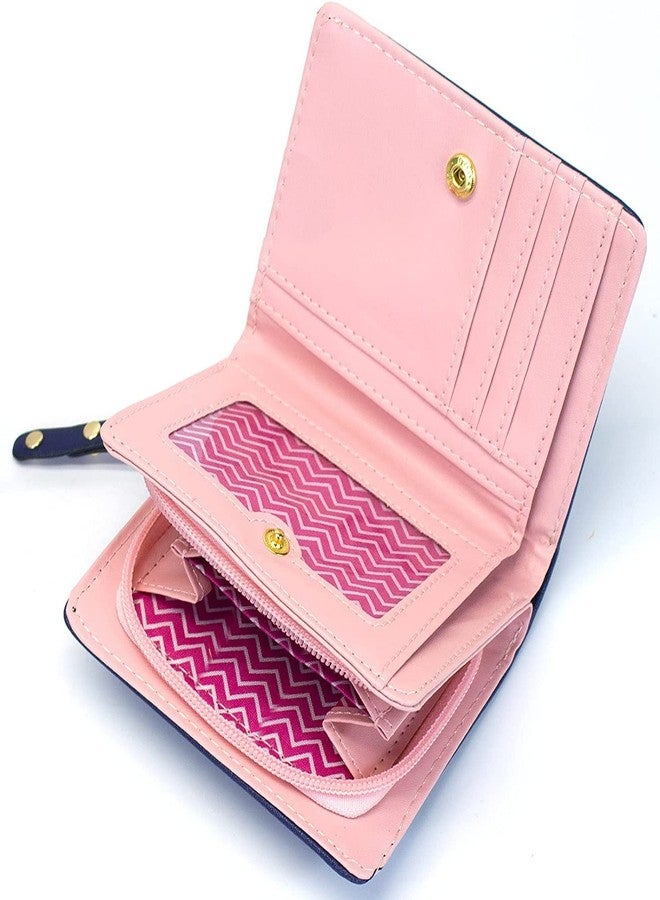 Valentoria Mini Faux Leather Bifold Cute 3 Cat Zipper Clutch Wallet Handbag for Women Girls (Short-Purple) - Image 4