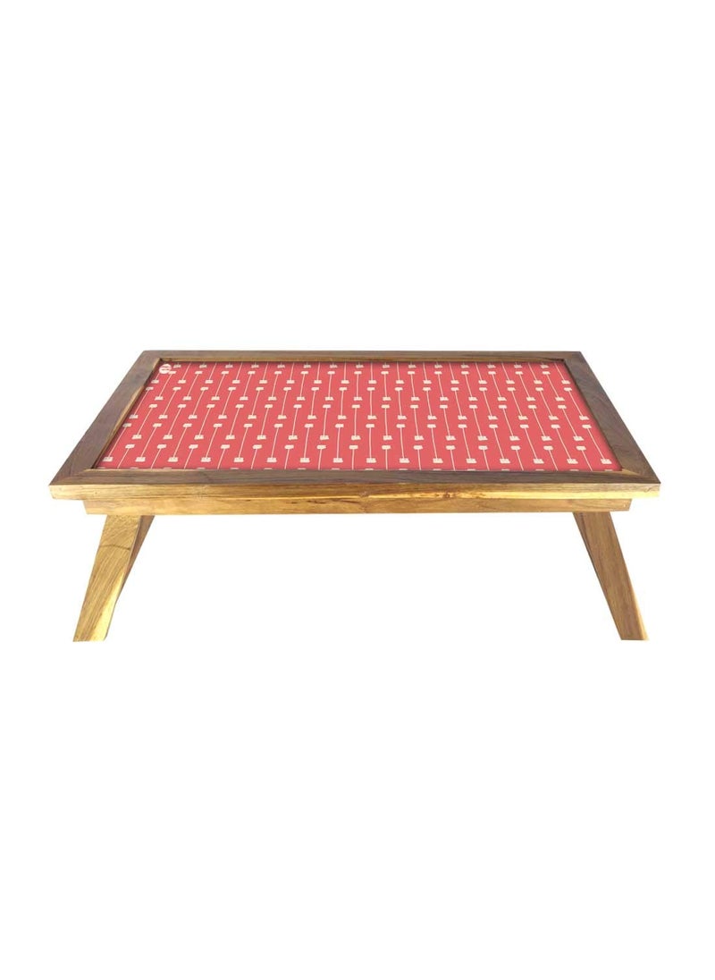 Nutcase Nutcase Folding Laptop Table for Home Bed Lapdesk Breakfast Table Foldable Teak Wooden Study Desk Sweet Pink Drops  - Image 2