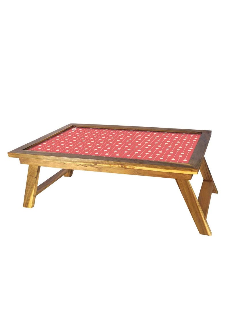 Nutcase Nutcase Folding Laptop Table for Home Bed Lapdesk Breakfast Table Foldable Teak Wooden Study Desk Sweet Pink Drops  - Image 3