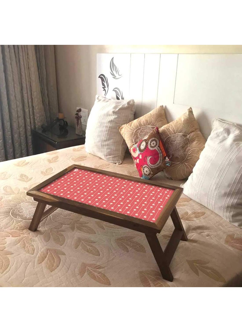 Nutcase Nutcase Folding Laptop Table for Home Bed Lapdesk Breakfast Table Foldable Teak Wooden Study Desk Sweet Pink Drops  - Image 1