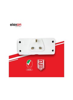 elexon ELEXON EL 7314 - T Socket Universal Extension Power Adapter, Wall Socket 4 Way Electrical Outlet Adaptor, 4 Pin Electric Sockets for Home, Office (White)  - Image 5