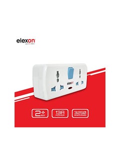 elexon ELEXON EL 7314 - T Socket Universal Extension Power Adapter, Wall Socket 4 Way Electrical Outlet Adaptor, 4 Pin Electric Sockets for Home, Office (White)  - Image 3
