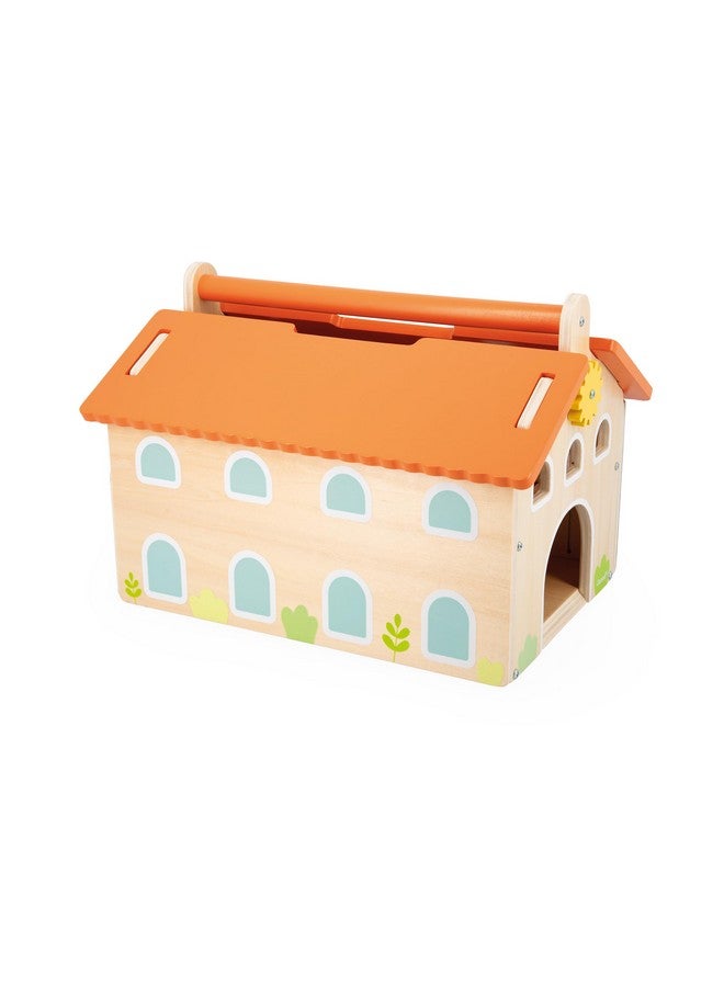 Janod Farm My First Barn Wooden 18 Piece Playset 14" Tall - Ages 2-4 - J03318 - Image 4