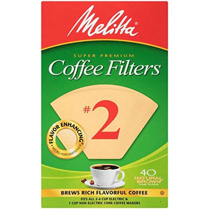 Melitta no 2 Cone Coffee Filters, Natural Brown, 40 Count - Image 4