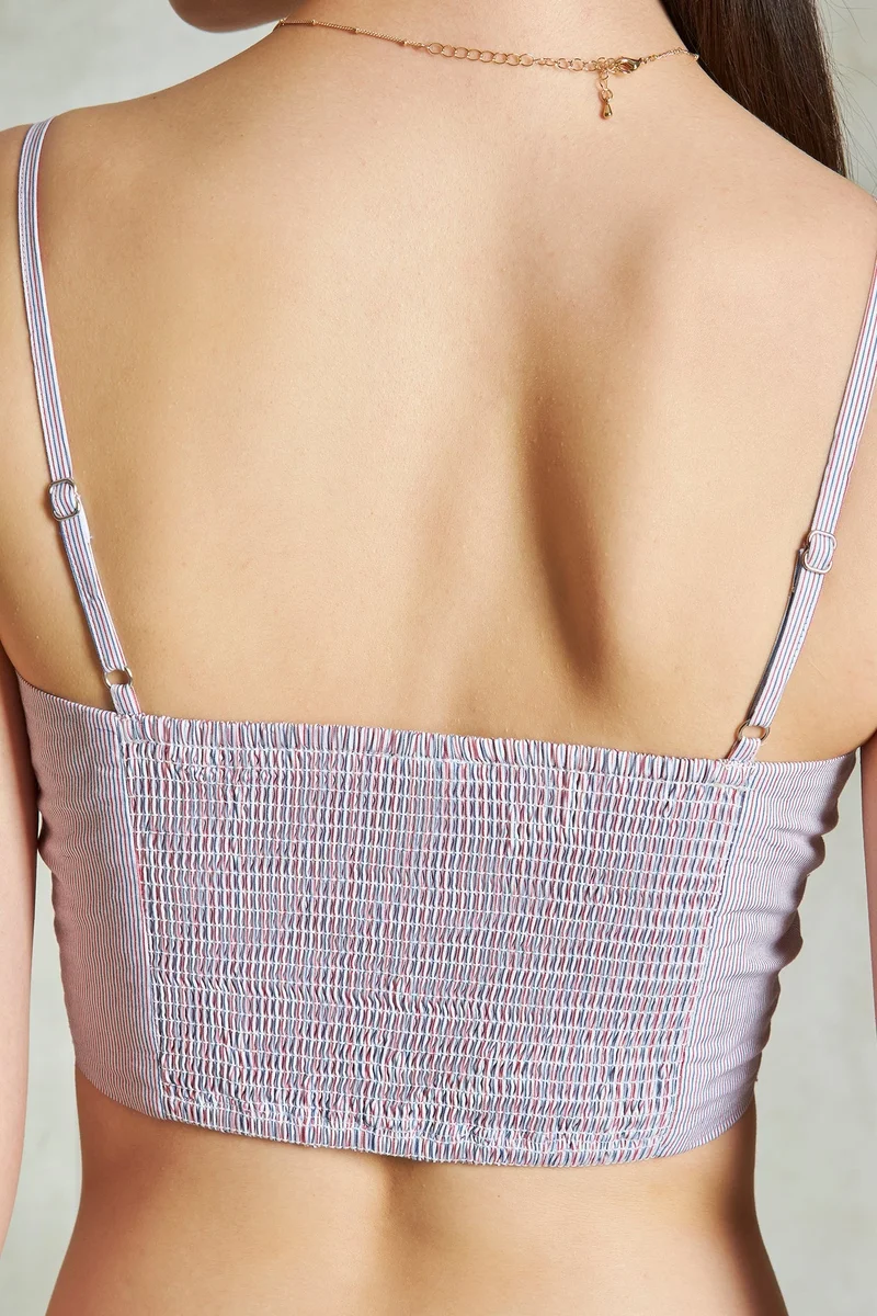 Virgio  Cotton Twist Daywear Front Striped Cami Tops for Women for Women | Best Price UAE