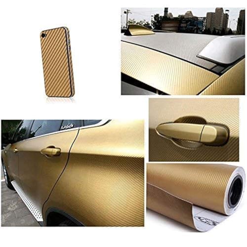 Vadda 4pcs Carbon Fibre Sticker Car Door Sill Scuff Guard, Welcome Pedal Protect, Anti-Kick Scratch for Cars Doors (Vda_Golden_Door_sillicar_V) - Image 2