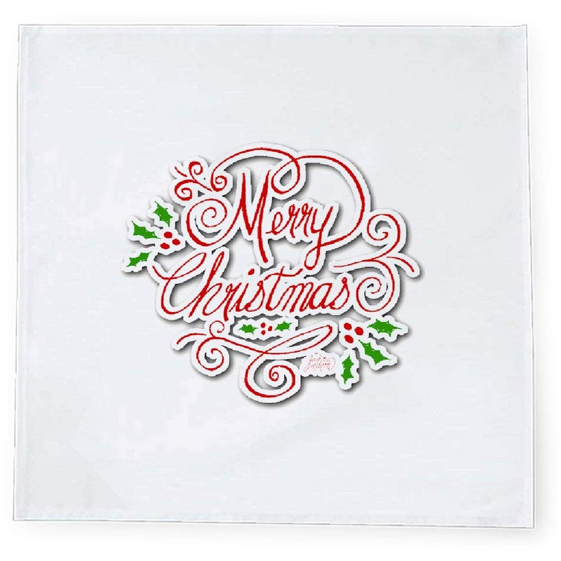 Khakee مناديل طاولة حرير تافتا بموضوع عيد الميلاد 6 قطع 10x10 لتزيين عيد الميلاد زينة عيد الميلاد هدية عيد الميلاد npxmas256P - Image 2