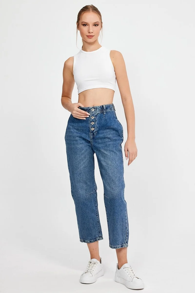 الكسندر جاردي Special Collection High Waist Culotte Jeans (Ag-1029)