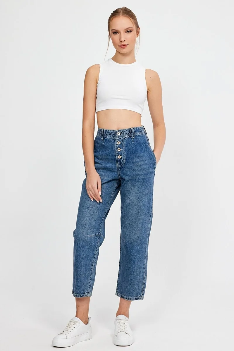 الكسندر جاردي Special Collection High Waist Culotte Jeans (Ag-1029)