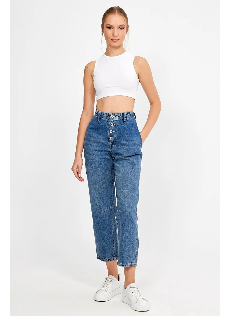 Alexander Gardi Special Collection High Waist Culotte Jeans (Ag-1029)