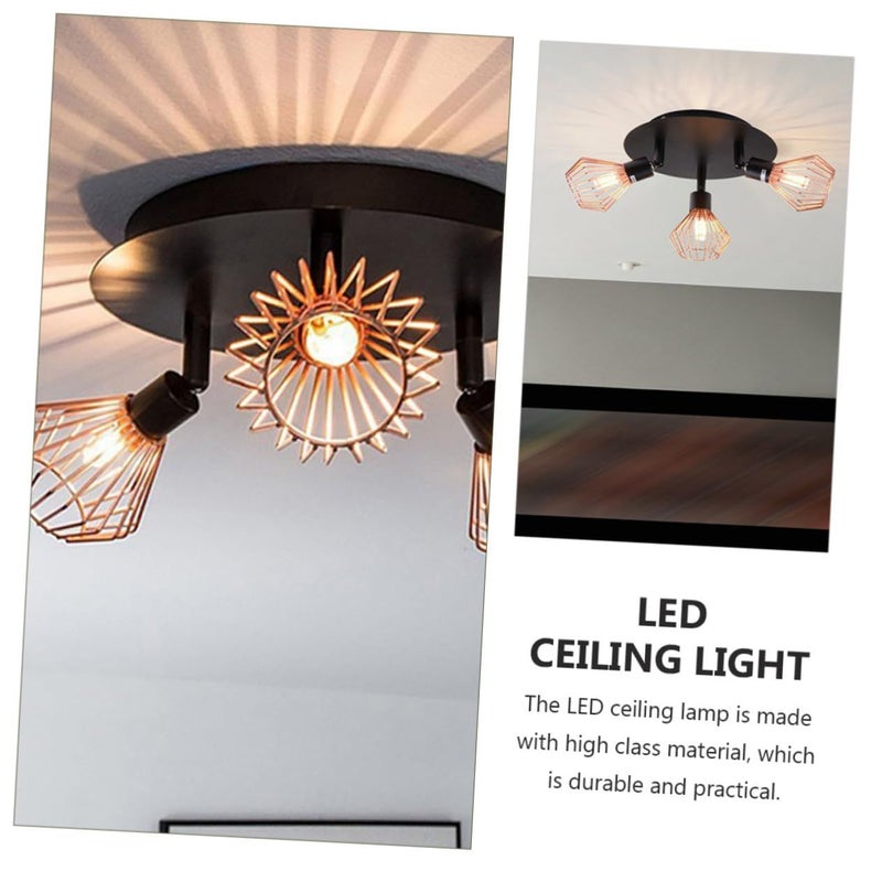 Adjustable Three Head LED Ceiling Light Energy Saving For Living Room Bedroom - Image 3