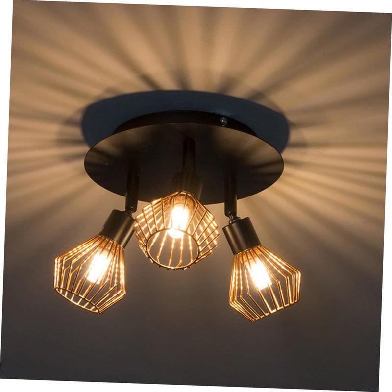 Adjustable Three Head LED Ceiling Light Energy Saving For Living Room Bedroom - Image 4