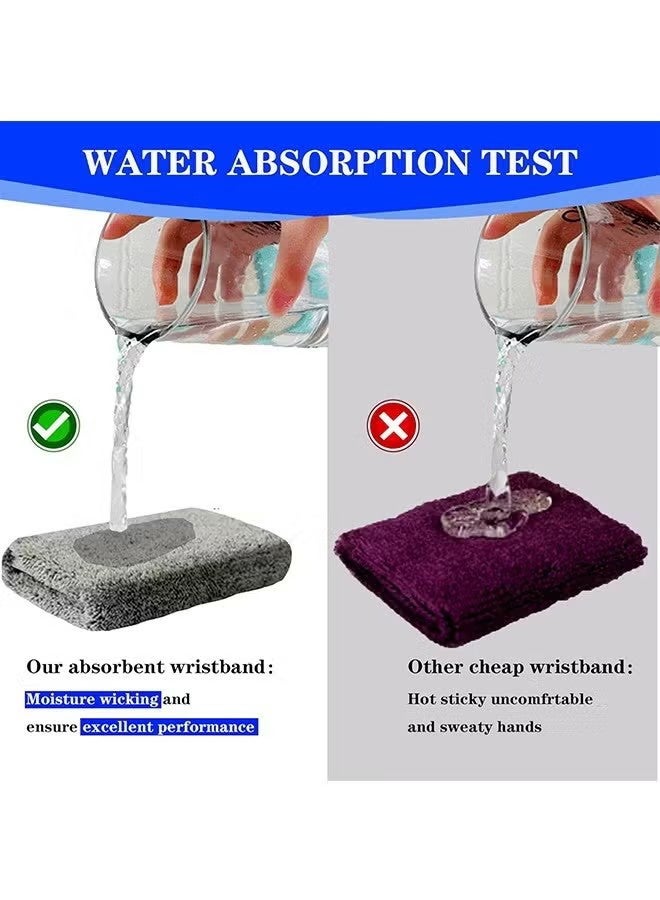 YJ 3 pairs of sports wrists,Wrist Sweatbands Tennis Wrist Bands Absorbent Sweat Band for Men and Women, Breathable Cotton Sweatbands for Working Out, Football, Basketball, Running Athletic Sports - Image 4