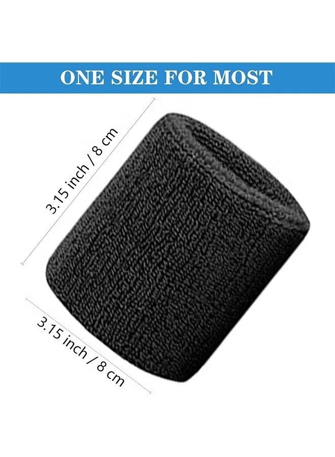 YJ 3 pairs of sports wrists,Wrist Sweatbands Tennis Wrist Bands Absorbent Sweat Band for Men and Women, Breathable Cotton Sweatbands for Working Out, Football, Basketball, Running Athletic Sports - Image 2