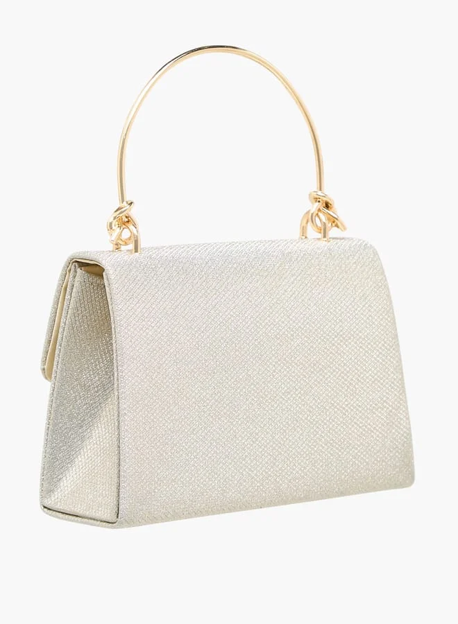 فلورا بيلا من شو إكسبرس Women's Textured Satchel Bag with Handle and Chain Strap