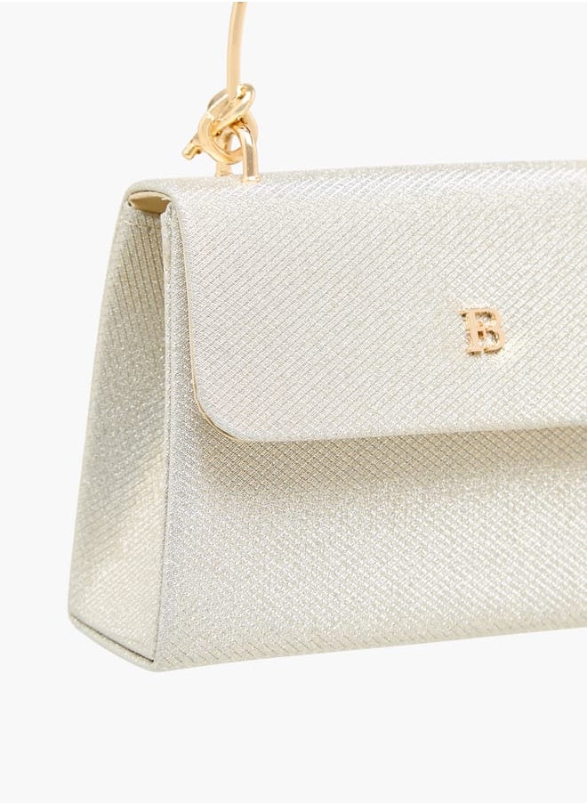 Flora Bella By Shoexpress Women's Textured Satchel Bag with Handle and Chain Strap  - Image 5