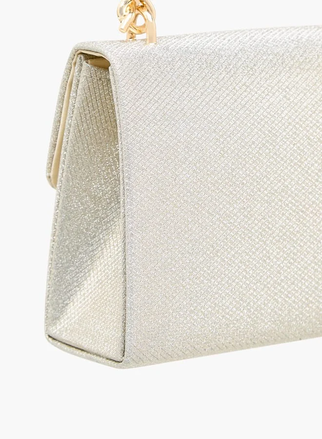 فلورا بيلا من شو إكسبرس Women's Textured Satchel Bag with Handle and Chain Strap