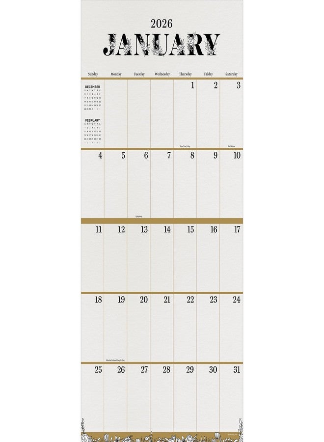 TF Publishing 2026 Big Grid-Floral Wall Calendar - Image 2