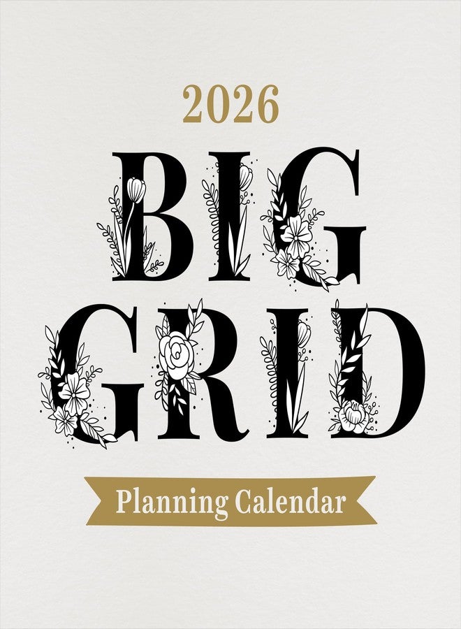 TF Publishing 2026 Big Grid-Floral Wall Calendar - Image 1
