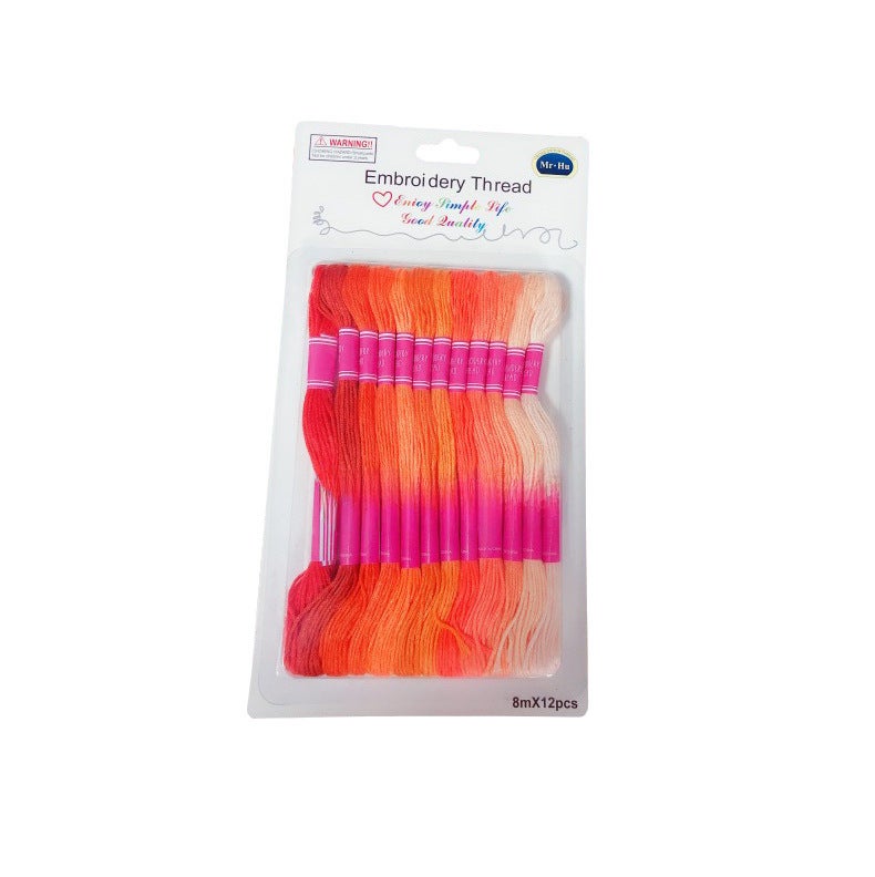DMC Embroidery Floss Organizer, 50-100 Color Set, Eco Cotton 8m, 12 Card PackCross stitch 12 orange series (suction card) Cross stitch 12 orange series (suction card) 