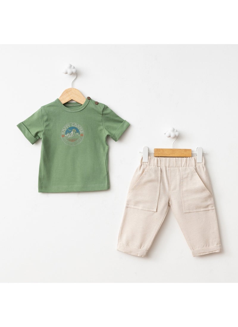 FOR MY BABY Tent Print Short Sleeve Shirt Set  - Image 2