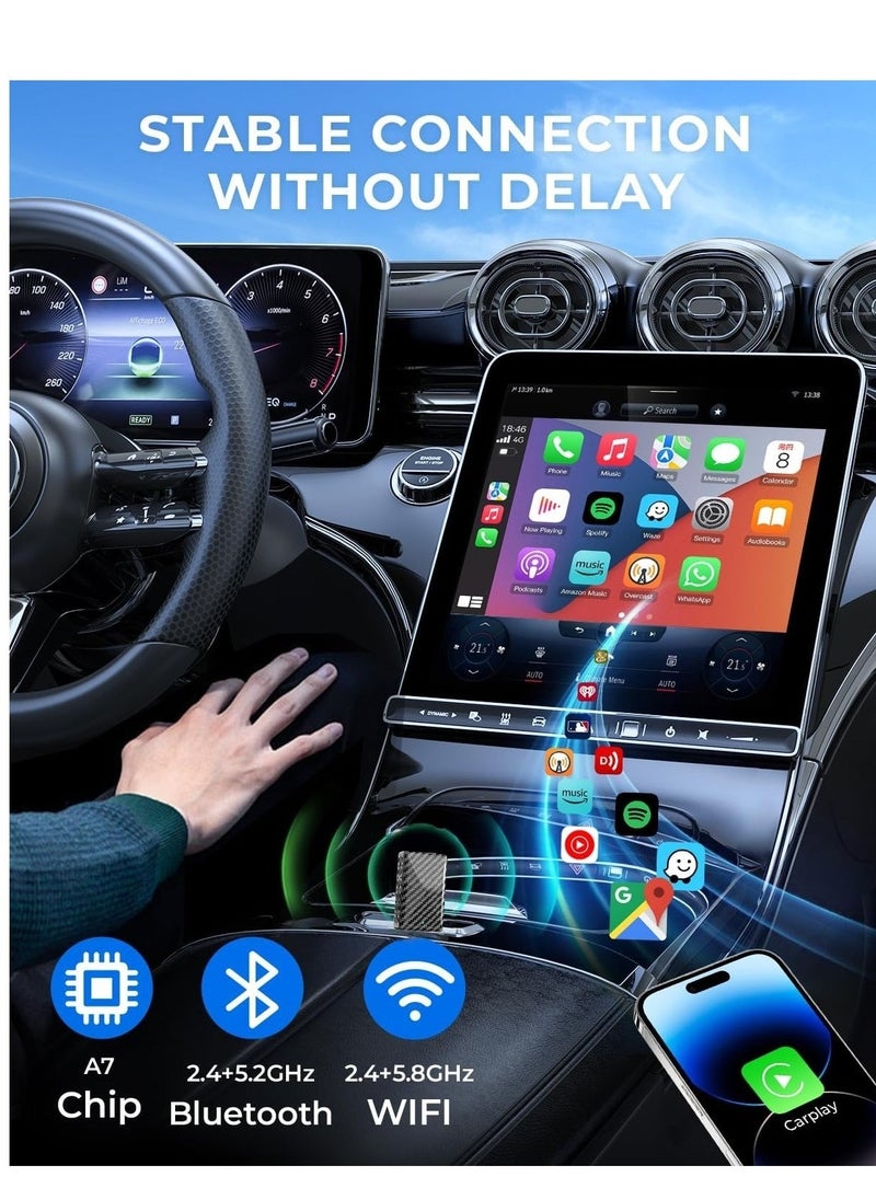 2 in 1 Wireless Carplay Auto Adapter Mini Box with Bluetooth 5.0 and WiFi for Wired CarPlay/Auto Cars - Image 4