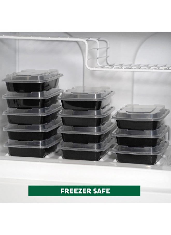 Freshware - Freshware Meal Prep Containers 15 Count (Pack of 1) Compartment Food Storage Containers with Lids, Bento Box, BPA Free, Stackable, Microwave/Dishwasher/Freezer Safe (28 oz) (Color May Vary) - Image 1
