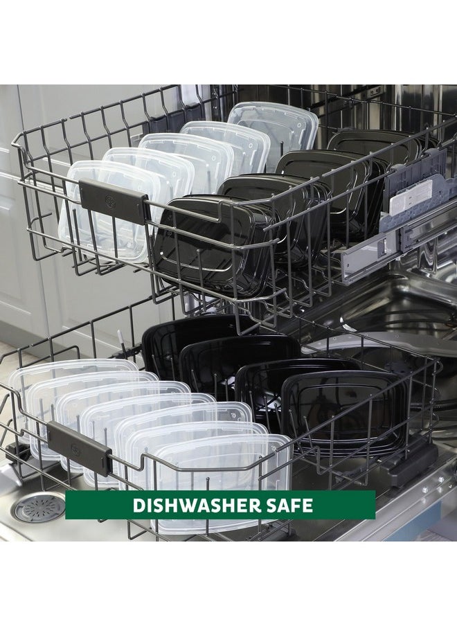 Freshware - Freshware Meal Prep Containers 15 Count (Pack of 1) Compartment Food Storage Containers with Lids, Bento Box, BPA Free, Stackable, Microwave/Dishwasher/Freezer Safe (28 oz) (Color May Vary) - Image 1