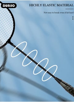 DUNISO Badminton Rackets Set of 2, Ferroalloy Badminton Rackets Set Including Badminton Bag, 3 Badminton Shuttlecock, 2 Racquet Grip for Beginners Outdoor Backyard Games, Daily Play and Training  - Image 3