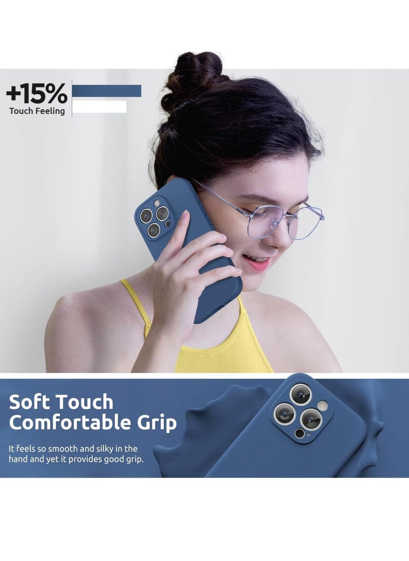 Raxoom Design for iPhone 15 Pro Max Case [2 x Screen Protectors & 1 x Lanyard], Liquid Silicone Protection for Each Lens Shockproof Cover for iPhone 15 Pro Max 6.7 inch 2023, Blue Jay - Image 4