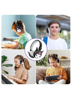 Sanrio Kuromi Kids Over Ear Headphones, Kids Bluetooth Headphones, Cat Ear Bluetooth Headphones with Microphone, TF Card, Kids Sanrio Headphones for Teens, Boys, Girls (Black) - pzsku/Z8818414DFD666B0DBBC7Z/45/_/1739242727/2a9efe04-ae97-4821-a435-d30f65ee4c07