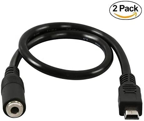 Wpeng كابل صوتي صغير USB ذكر إلى 3.5 مم أنثى (عبوة 2) لمحول ميكروفون كليب نشط - 1 قدم - Image 2