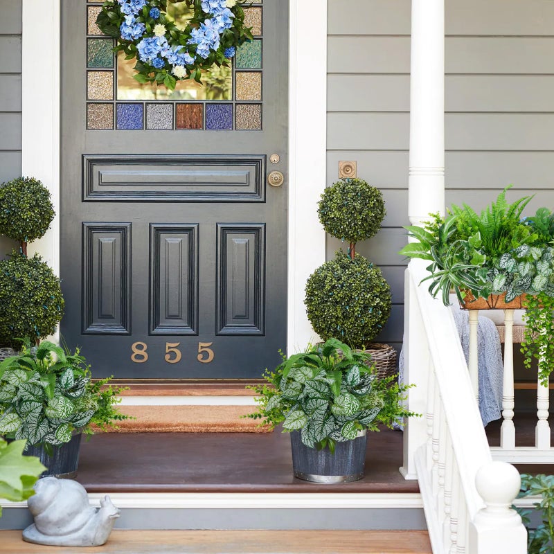 GTIDEA 19Pcs Outdoor Artificial Plants UV Resistant Fake Shrubs Bushes Plastic Greenery, Faux Plants for Outside Indoor Hanging Plants Garden Porch Window Box Home Wedding Farmhouse DÃ©cor - Image 3