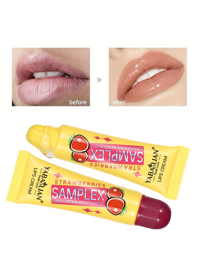 يابوليان كريم الشفاه بالفراولة ، ترطيب طويل الأمد ، يمنع التشقق ، خالي من الصبغة ، علاج الشفاه الطبيعي ، الفراولة - Image 2