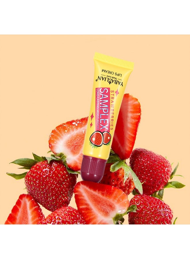 يابوليان كريم الشفاه بالفراولة ، ترطيب طويل الأمد ، يمنع التشقق ، خالي من الصبغة ، علاج الشفاه الطبيعي ، الفراولة - Image 4