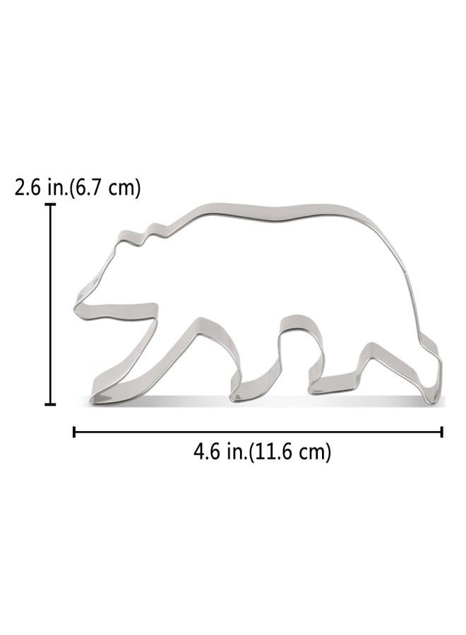 LILIAO Walking Grizzly Bear/Polar Bear Cookie Cutter - 4.6 x 2.6 inches - Woodland Animal Biscuit and Fondant Cutters - Stainless Steel - Image 2