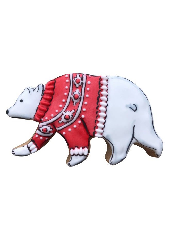 LILIAO Walking Grizzly Bear/Polar Bear Cookie Cutter - 4.6 x 2.6 inches - Woodland Animal Biscuit and Fondant Cutters - Stainless Steel - Image 3