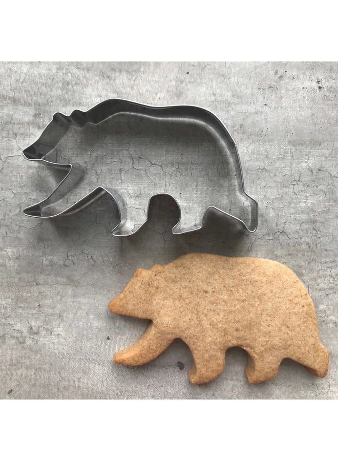 LILIAO Walking Grizzly Bear/Polar Bear Cookie Cutter - 4.6 x 2.6 inches - Woodland Animal Biscuit and Fondant Cutters - Stainless Steel - Image 5