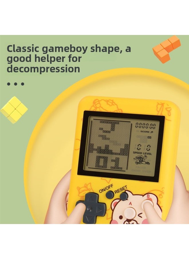 null - Children's Handheld 3.5 Childhood Nostalgia Fc Double Classic Mini Tetris Game Puzzle Festival Gift-Color:Lamb-Yellow - Image 1